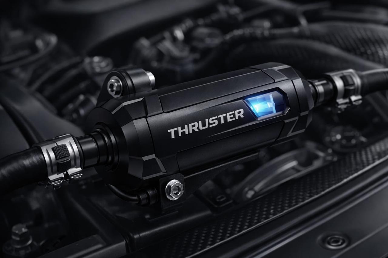 THRUSTER instalado no sistema de combustível de um motor
